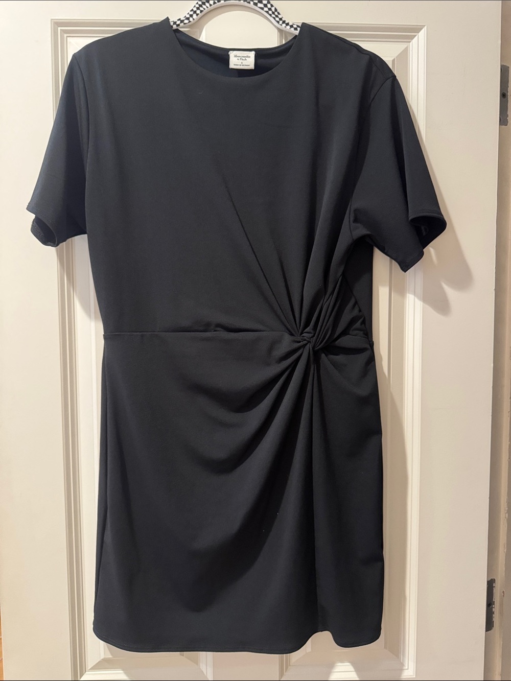 Abercrombie & Fitch Black Twist-Waist Mini Dress